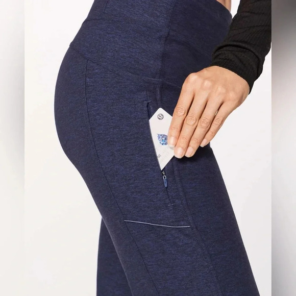 Lululemon Run On Jogger (28") Size 4 in Heathered Hero Blue / Black - Picture 5 of 14